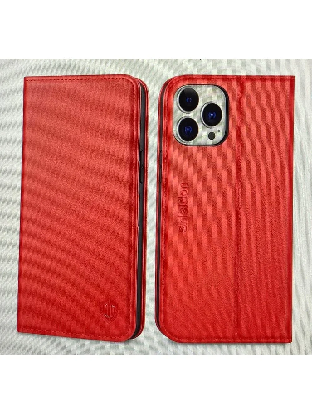 Shieldon Wallet Case for iPhone 12 Pro Max Red